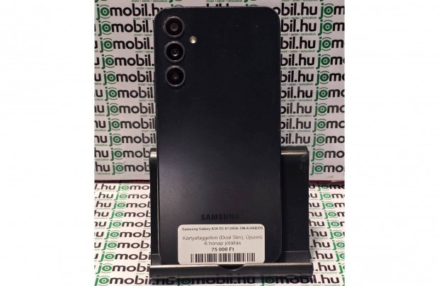 Samsung Galaxy A34 5G 128GB fekete megkmlt llapotban