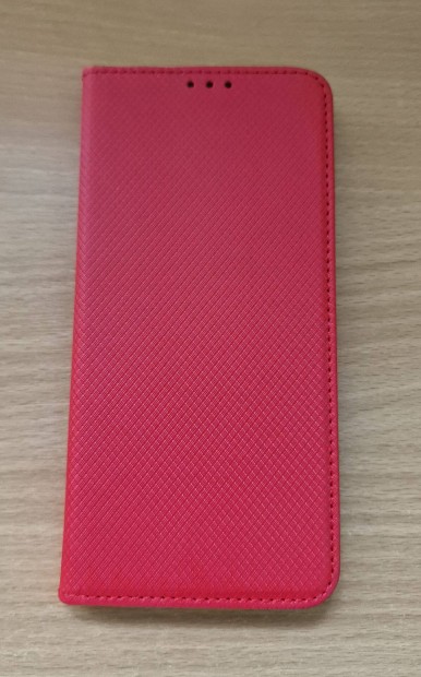 Samsung Galaxy A50 oldalra nyíló és kitámasztható piros színű tok