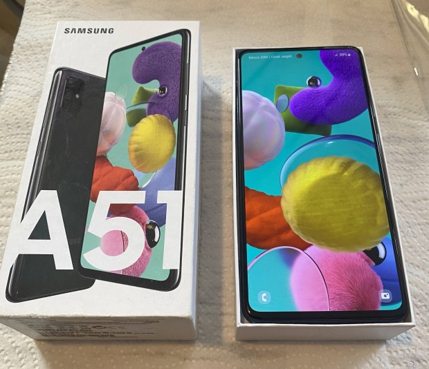 Samsung Galaxy A51 128GB krtyafggetlen dobozban!