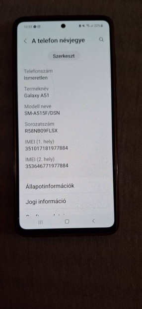 Samsung Galaxy A51 fggetlen 