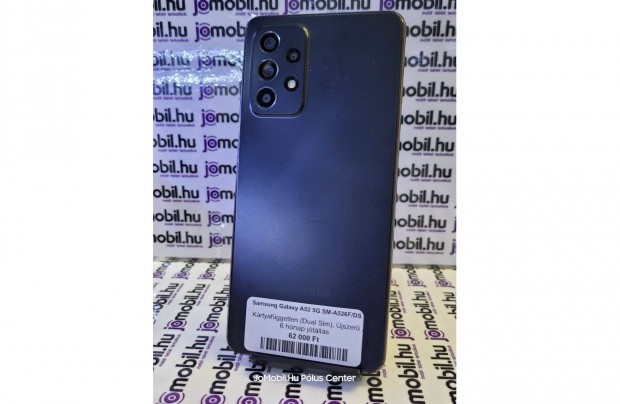 Samsung Galaxy A52 5G 6/128GB Fekete Fggetlen Jtllssal