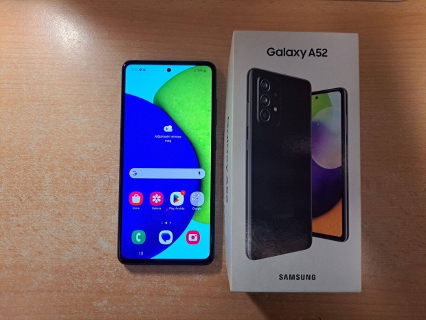 Samsung Galaxy A52 6/128GB Dual jszer Fekete Garis !