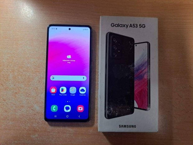 Samsung Galaxy A53 5G 6/128GB Dual Fggetlen Fekete Garis !