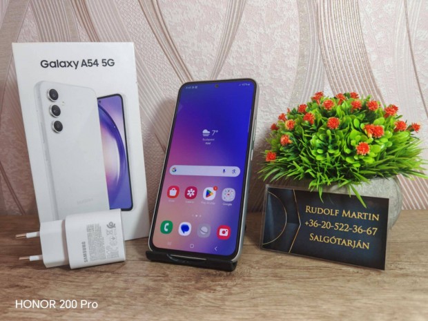 Samsung Galaxy A54 5G 256GB 16GB RAM kártyafüggetlen + dual, dobozos!