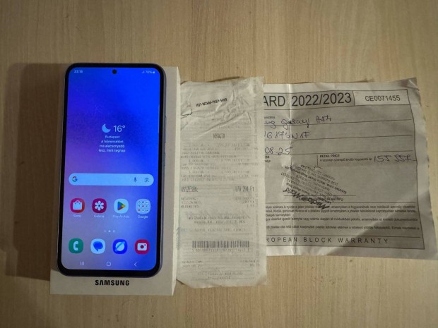 Samsung Galaxy A54 5G 8/128GB Dual lila újszerű Mediam.Gari !