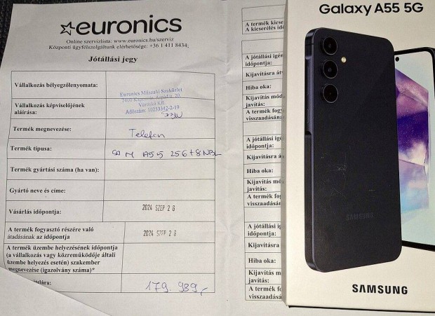 Samsung Galaxy A55 8/256GB - vadonatj,vsrolva:09.26, Euronics, kk