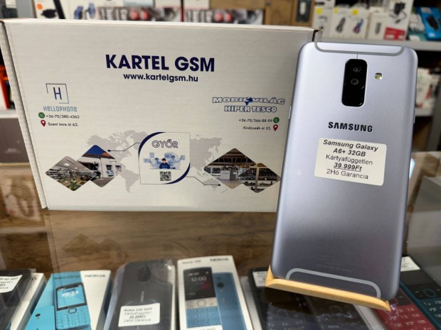Samsung Galaxy A6+ 32GB Krtyafggetlen 2H Garancia