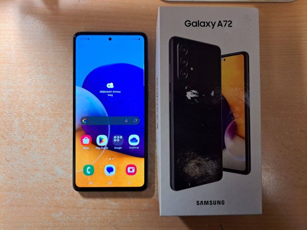 Samsung Galaxy A72 6/128GB Dual Fekete Garis !