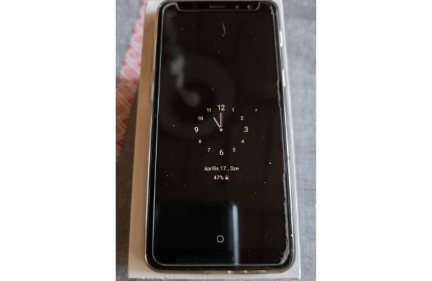 Samsung Galaxy A8 fekete krtyafggetlen dual SIM