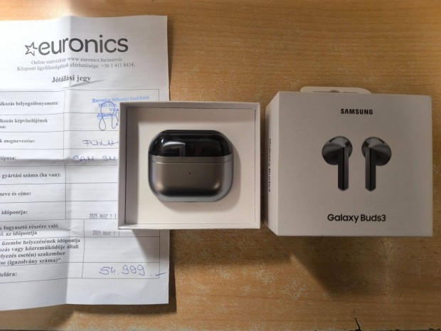 Samsung Galaxy Buds3 Wireless fülhallgató szinte Új Euronics Garanciáv