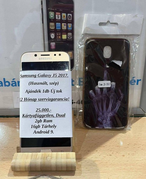 Samsung Galaxy J5 (2017) Fggetlen, Ajndk tokkal, 1 v Garancia!