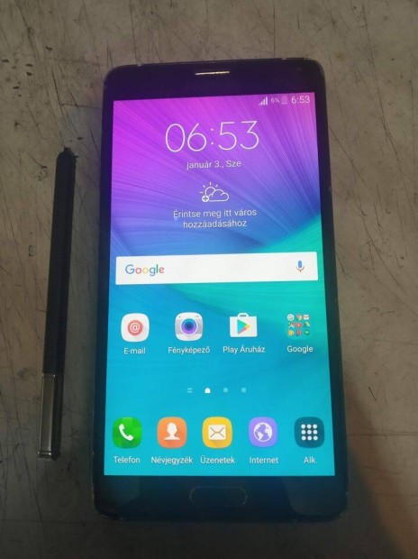 Samsung Galaxy Note4 (SM-N910F) Yetteles okostelefon