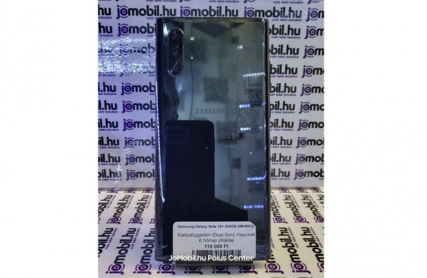Samsung Galaxy Note 10+ Fekete Független Jótállással