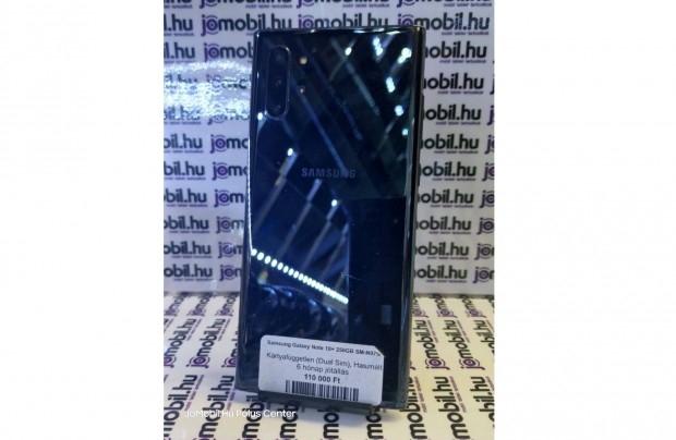 Samsung Galaxy Note 10+ SM-N975 8/256GB Fekete Fggetlen Jtllssal