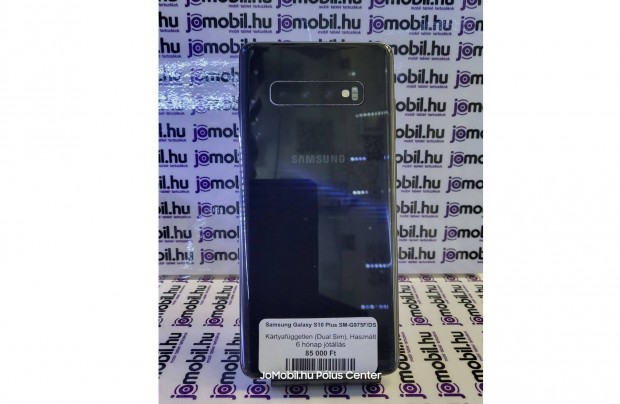 Samsung Galaxy S10 Plus Fekete Független Jótállással