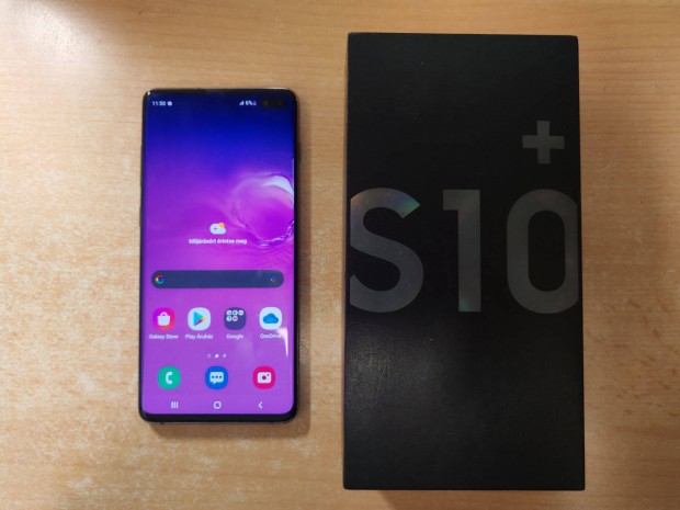 Samsung Galaxy S10+ Plus 8/128GB Fggetlen Dual Fekete Garis !