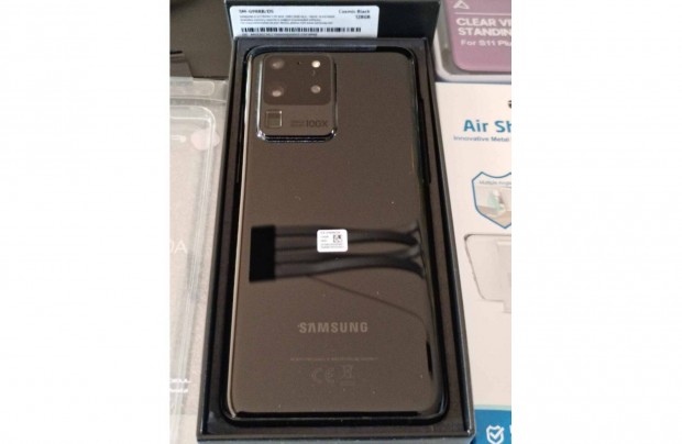 Samsung Galaxy S20 Ultra mobiltelefon, dobozban, karcmentes, hibtlan