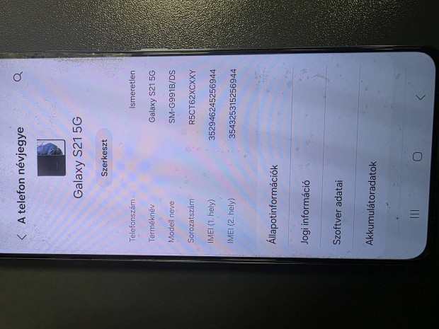 Samsung Galaxy S21 5G mobiltelefon