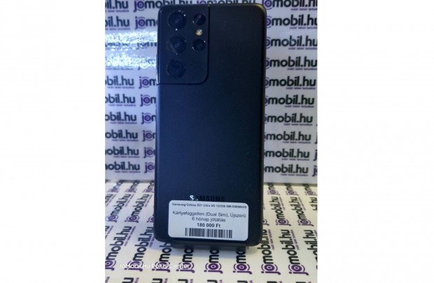 Samsung Galaxy S21 Ultra SM-G998 12/256GB Fekete Fggetlen Jtllssal