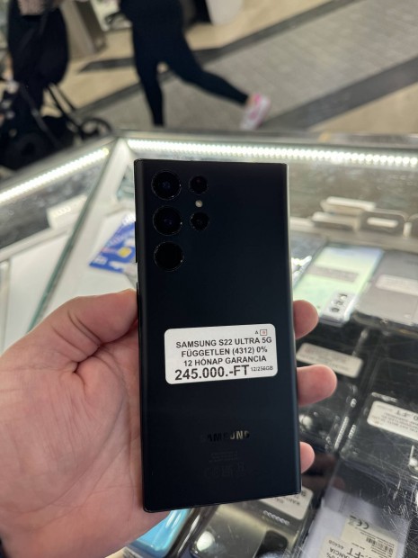 Samsung Galaxy S22 Ultra 5G Fekete 256GB Fggetlen