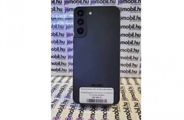 Samsung Galaxy S22+ 8/128GB Fekete Fggetlen Jtllssal