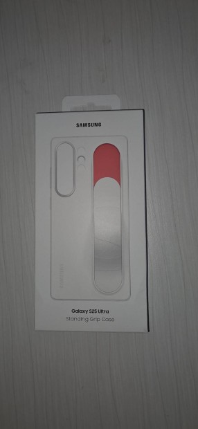 Samsung Galaxy S25 álló tok szíjjal, fehér