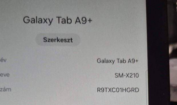 Samsung Galaxy Tab A9+ X210 128GB - Tablet Szép Állapot-Üvegfólia,TOK,
