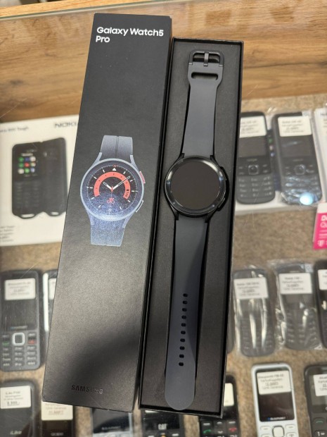 Samsung Galaxy Watch 5 Pro Fekete Sznben e-Sim 3H Garancia