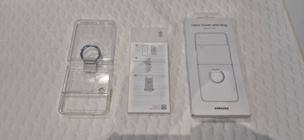 Samsung Galaxy Z Flip4 Clear Cover With Ring Tok !