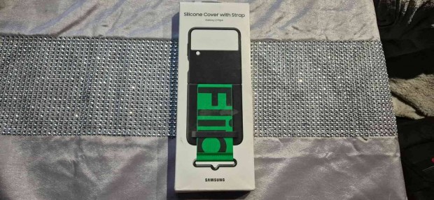 Samsung Galaxy Z Flip4 Silicone Cover With Strap j Gyri Tok !