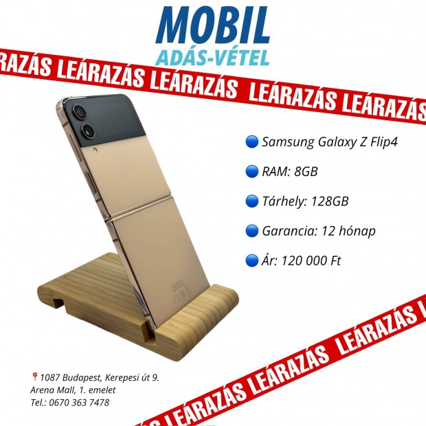 Samsung Galaxy Z Flip4! 128GB! 12hnap garancia