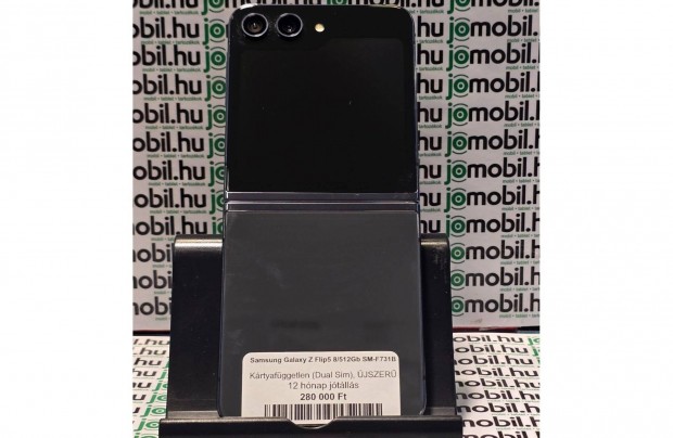 Samsung Galaxy Z Flip5 8/512GB fekete jszer llapot mobiltelefon