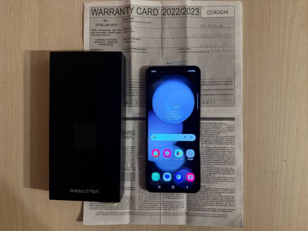 Samsung Galaxy Z Flip5 Flip 5 8/512GB 5G Újszerű Szürke Garanciával !