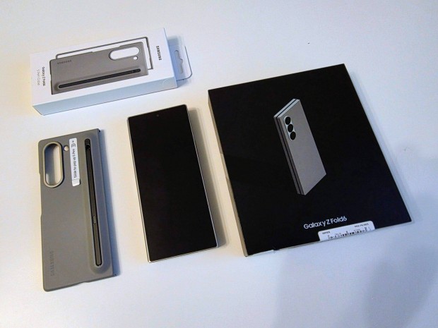 Samsung Galaxy Z Fold6 512GB Silver Shadow gyári tokkal, S-Pennel