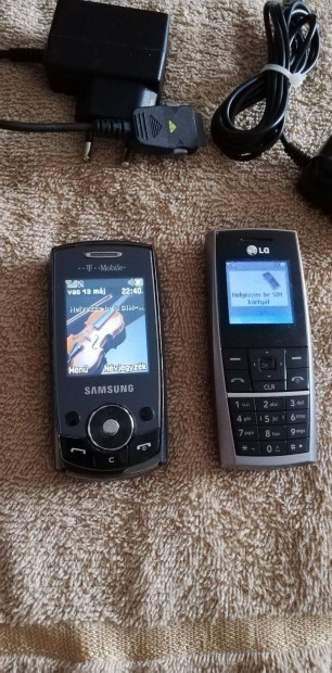 Samsung J700 + LG KG130 retro mobiltelefonok