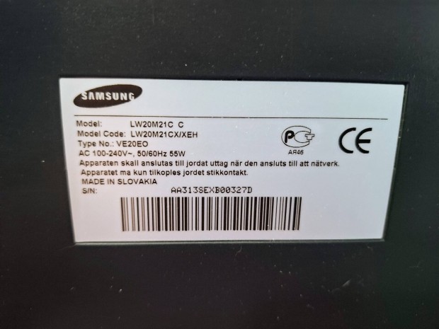 Samsung LCD TV 20"-os, 51 cm képátló