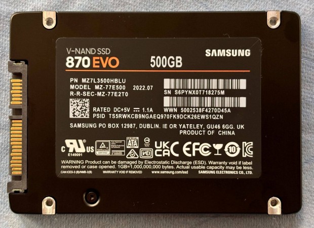 Samsung MZ-77E500B 870 Evo 500GB SSD