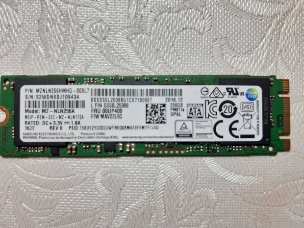 Samsung M.2 256GB SSD