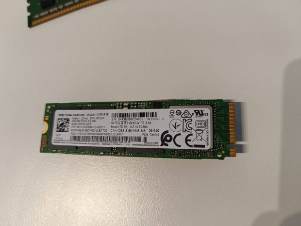 Samsung Nvme SSD 256 GB