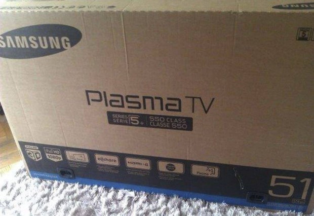 Samsung PS51D550 3D Full-HD Plazma TV 51" (130 cm) (Rszben hibs)