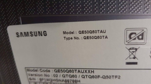 Samsung QE50Q60TAU UHD LED LCD tv hibs alkatrsznek 4K Smart