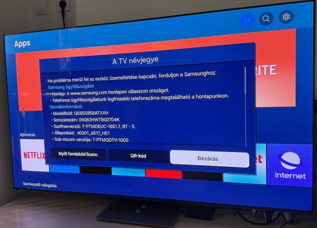 Samsung QE65S95Batxxh 4K UHD Smart OLED TV