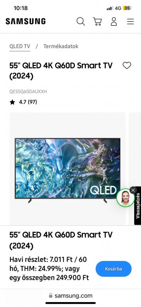 Samsung Qled 4K Q60D Smart tv