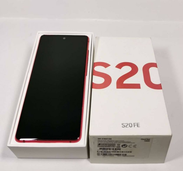 Samsung S20 FE 128GB Piros Krtyafggetlen szp llapot mobiltelefon