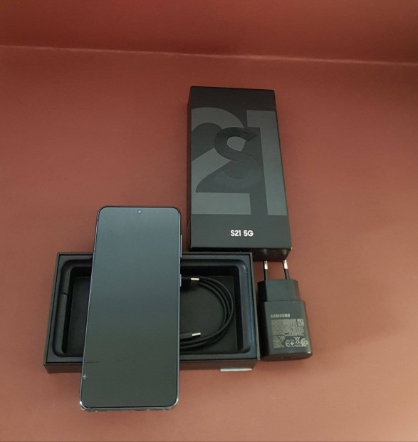 Samsung S21 5G 128GB Fekete szp krtyafggetlen telefon dobozban ela