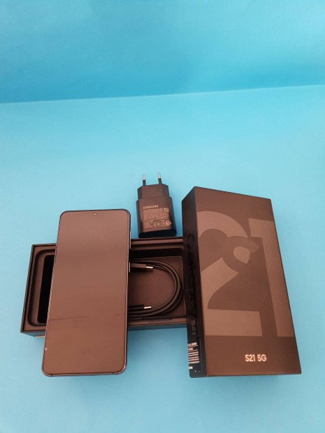Samsung S21 5G 128GB Fekete szp krtyafggetlen telefon dobozban ela