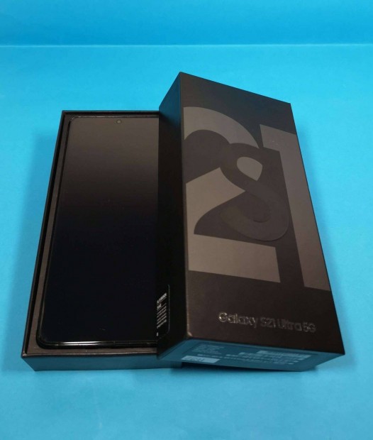 Samsung S21 Ultra 5G 256GB Fekete Krtyafggetlen szp dobozos mobilt