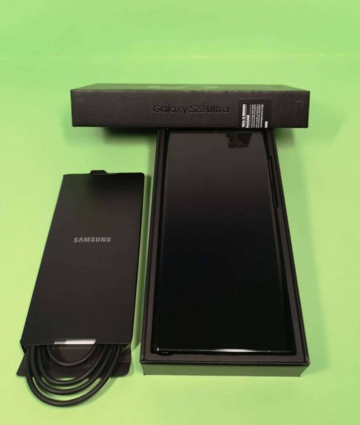 Samsung S22 Ultra 256GB Fekete szn szp llapot garancilis mobilte