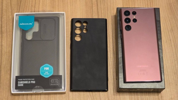 Samsung S22 Ultra Burgundy 256/12,független , újszerű állapotban eladó