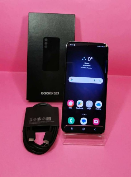 Samsung S23 128GB Fekete Krtyafggetlen,garancilis mobiltelefon elad